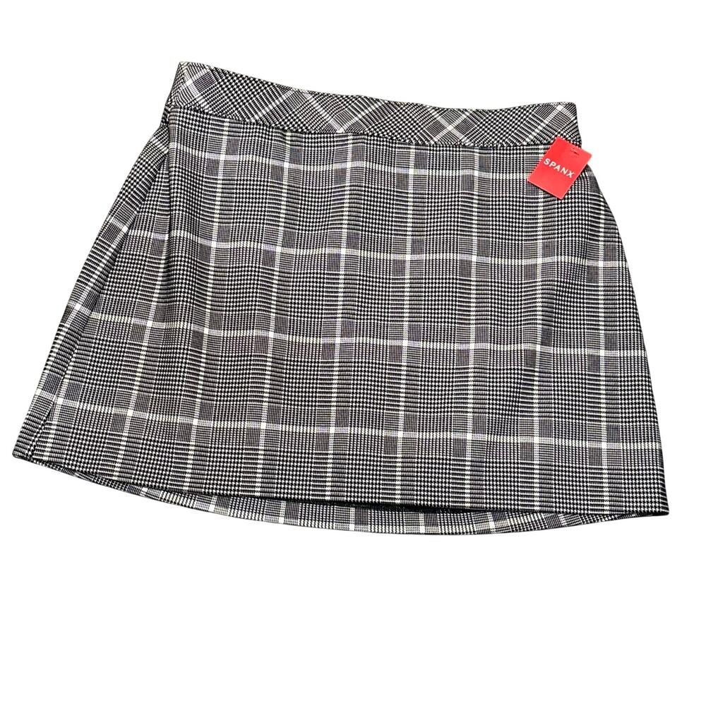 Spanx NWT Perfect Mini Skirt in Classic Plaid - size XL